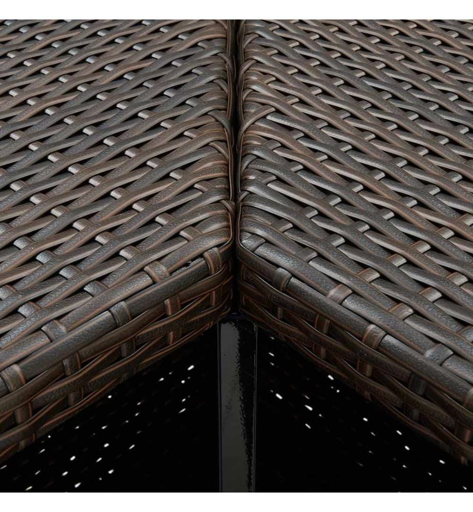 Eck-Bartisch Braun 100x50x105 cm Poly Rattan