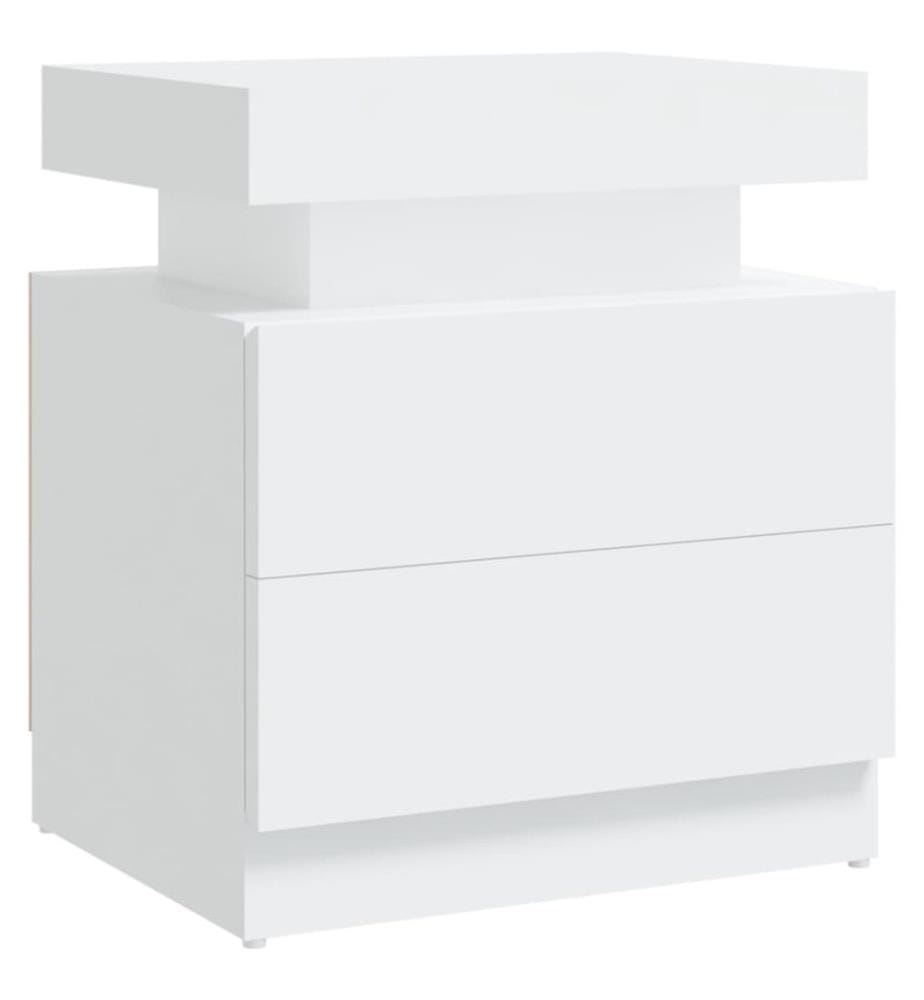 Nachttisch Weiss 45x35x52 cm Holzwerkstoff