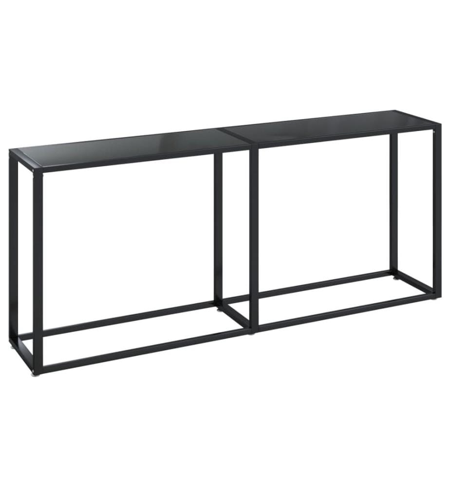 Table console Noir 180x35x75,5 cm Verre trempé