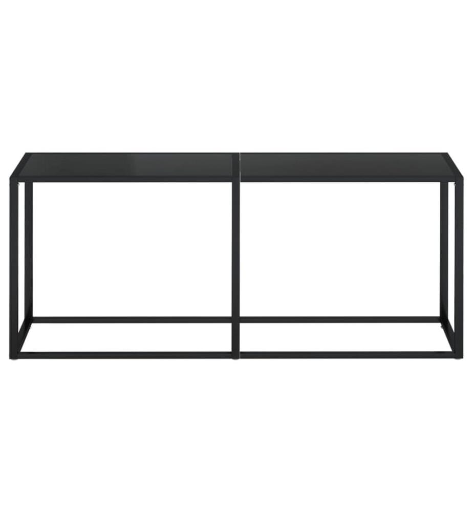 Table console Noir 180x35x75,5 cm Verre trempé