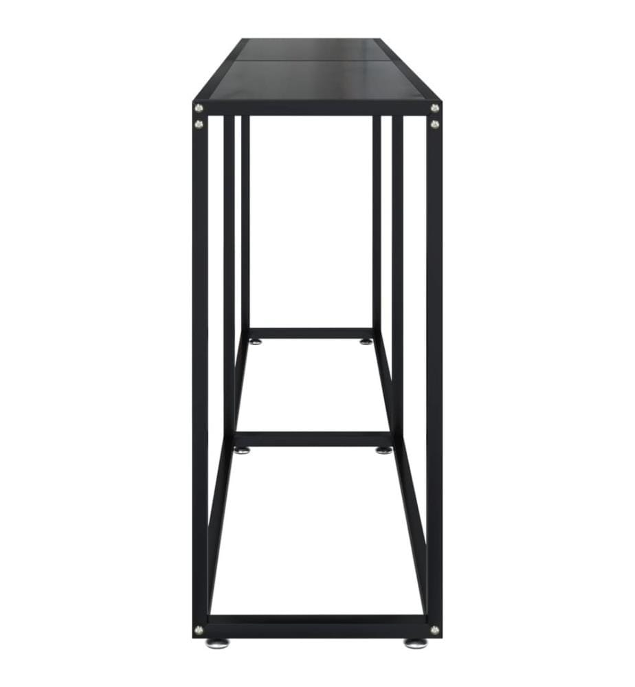 Table console Noir 180x35x75,5 cm Verre trempé