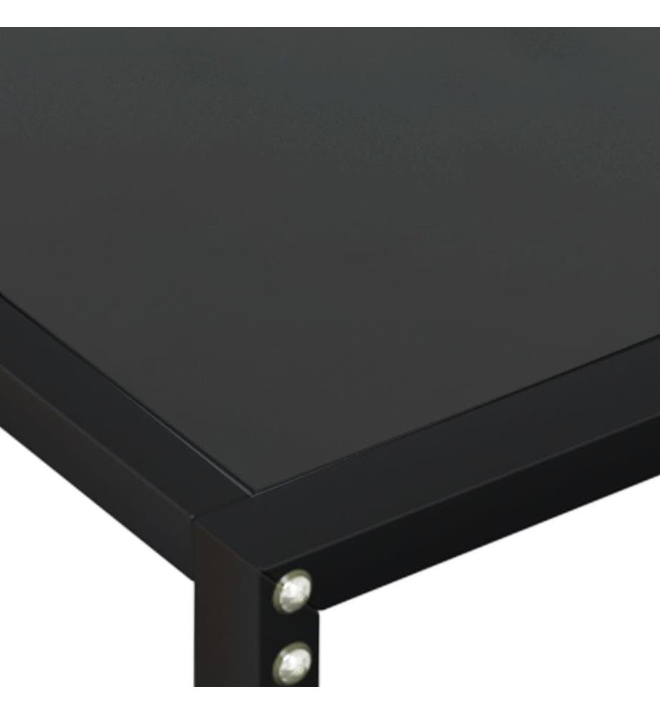 Table console Noir 180x35x75,5 cm Verre trempé