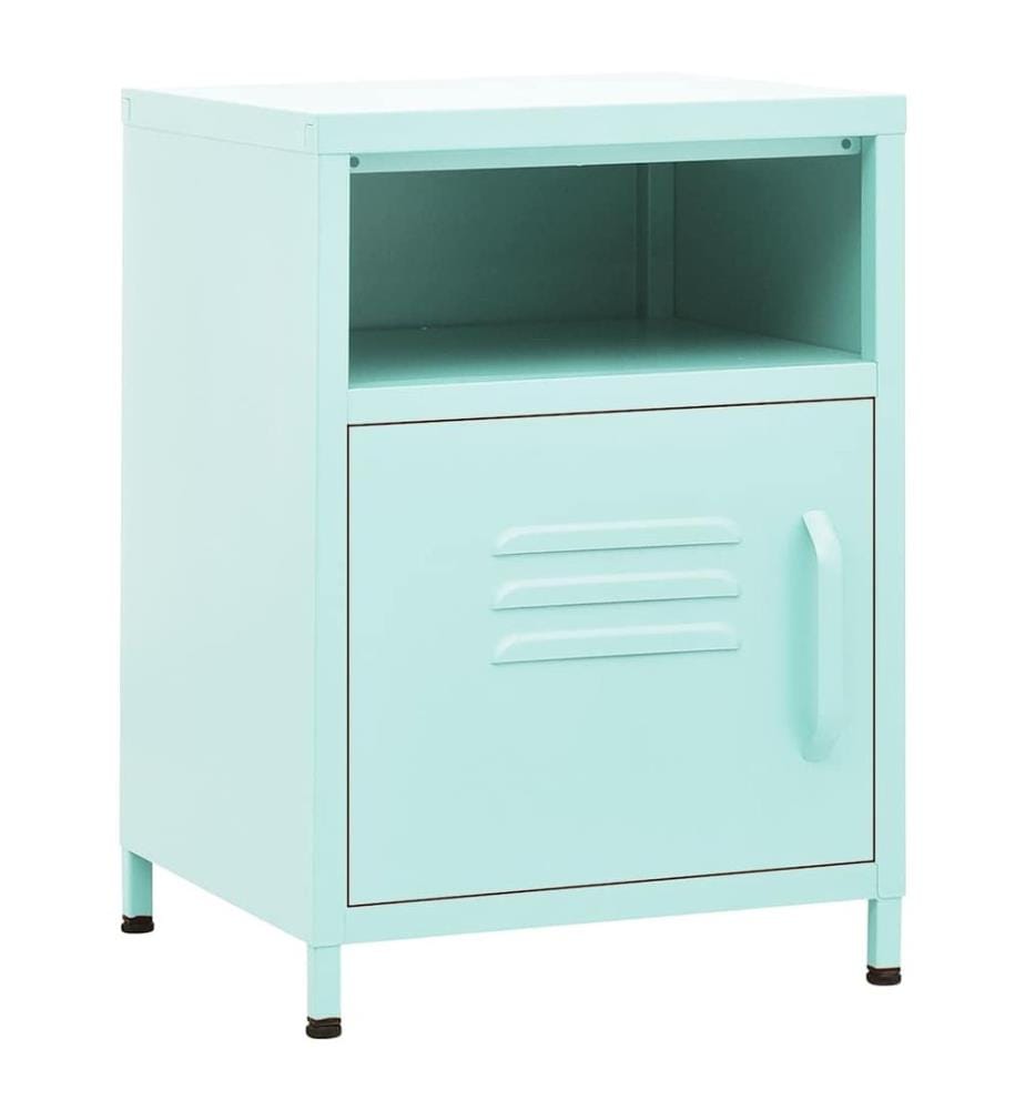 Table de chevet Vert menthe 35x35x51 cm Acier