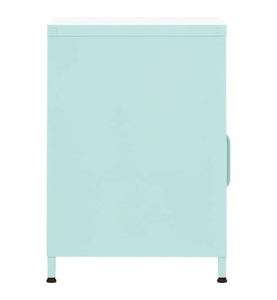 Table de chevet Vert menthe 35x35x51 cm Acier