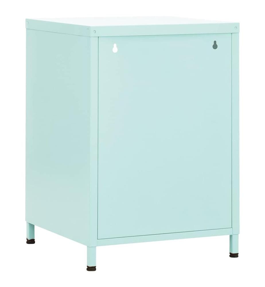 Table de chevet Vert menthe 35x35x51 cm Acier