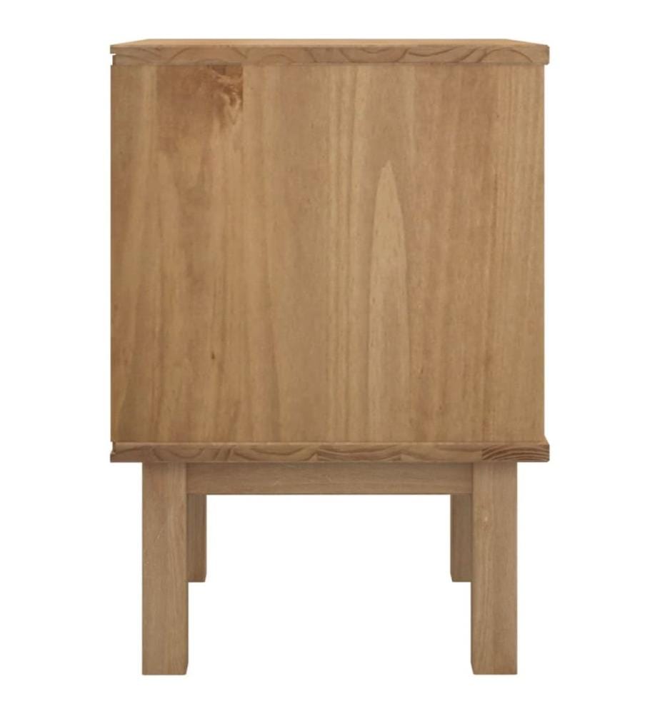 Table de chevet OTTA marron et blanc 45x39x57cm bois pin massif