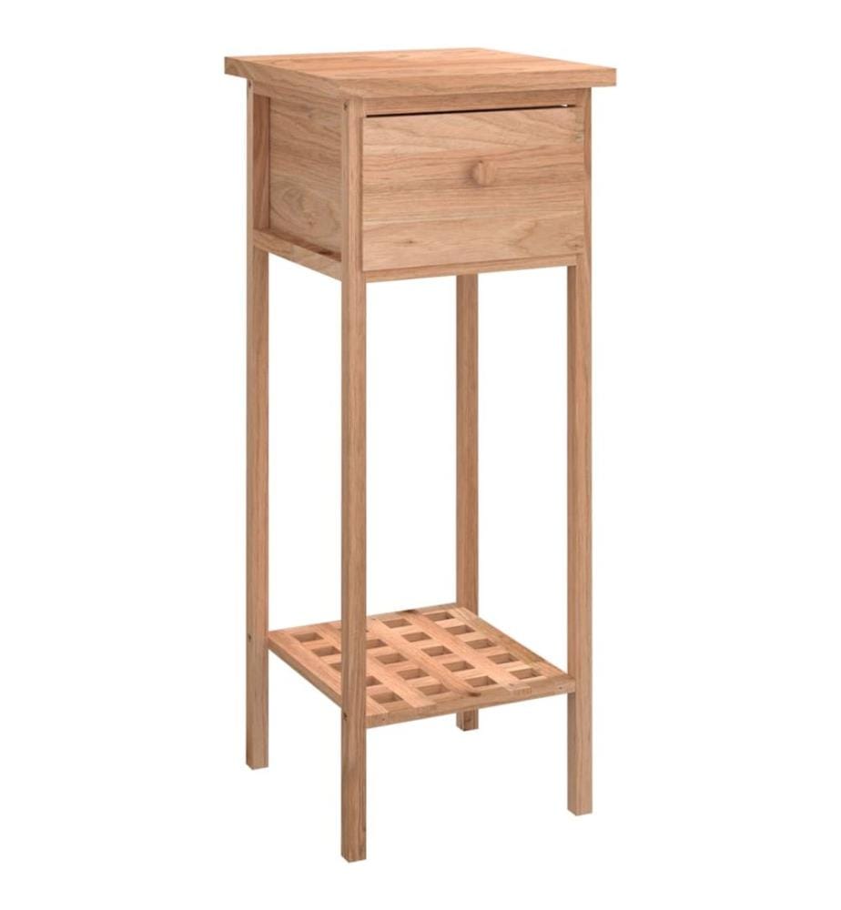 Table d'appoint avec tiroir 25x25x60 cm Bois massif de noyer