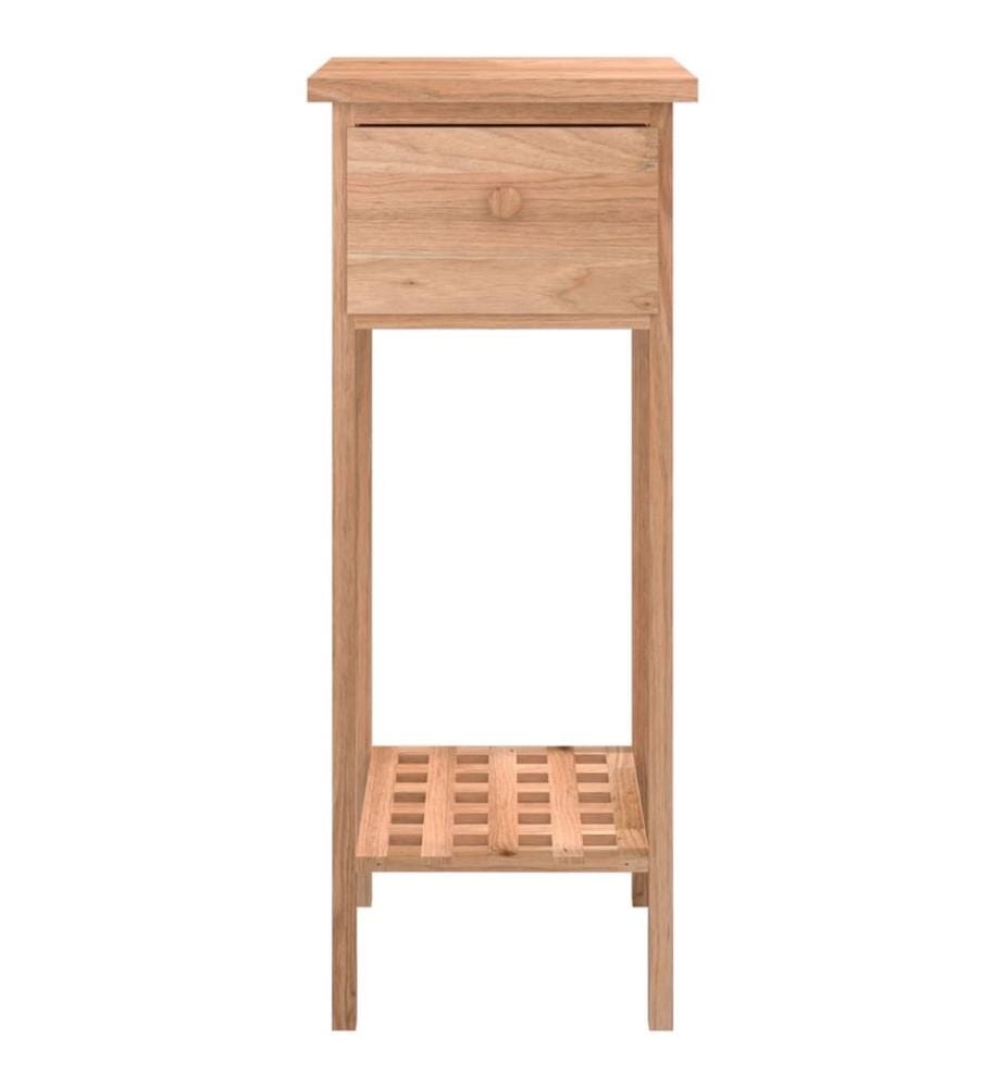 Table d'appoint avec tiroir 25x25x60 cm Bois massif de noyer