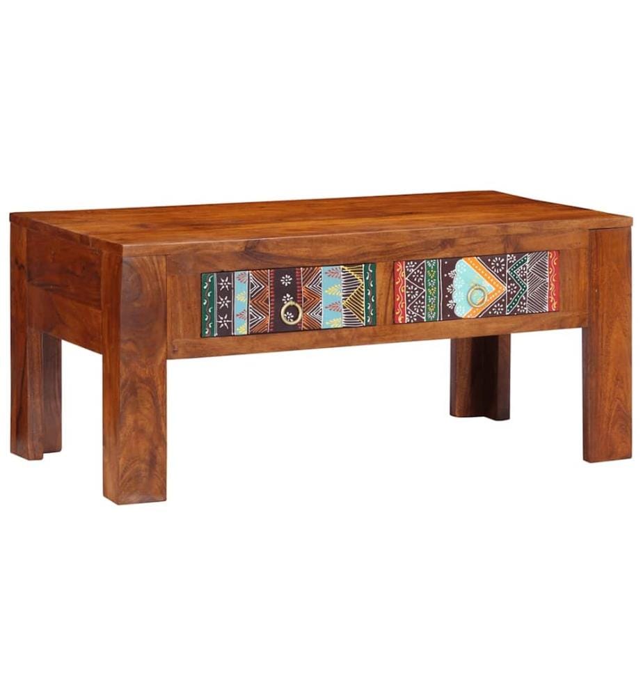 Table basse 90x50x40 cm bois d'acacia massif