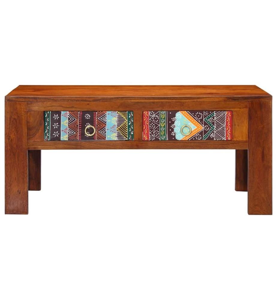 Table basse 90x50x40 cm bois d'acacia massif