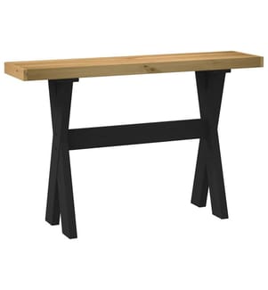Table console NOAIN pieds en forme de X 120x30x75 cm massif pin