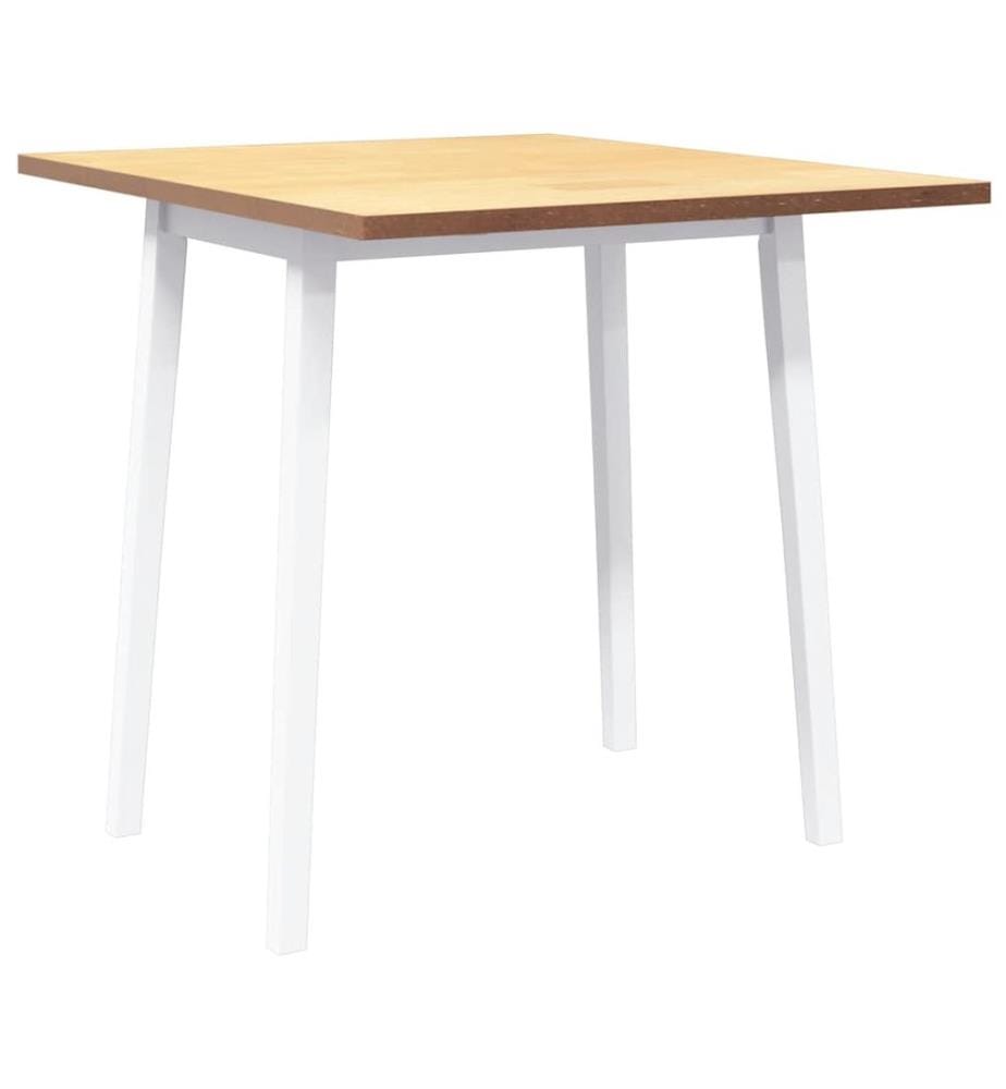Esstisch Weiss Massivholz Gummibaumholz