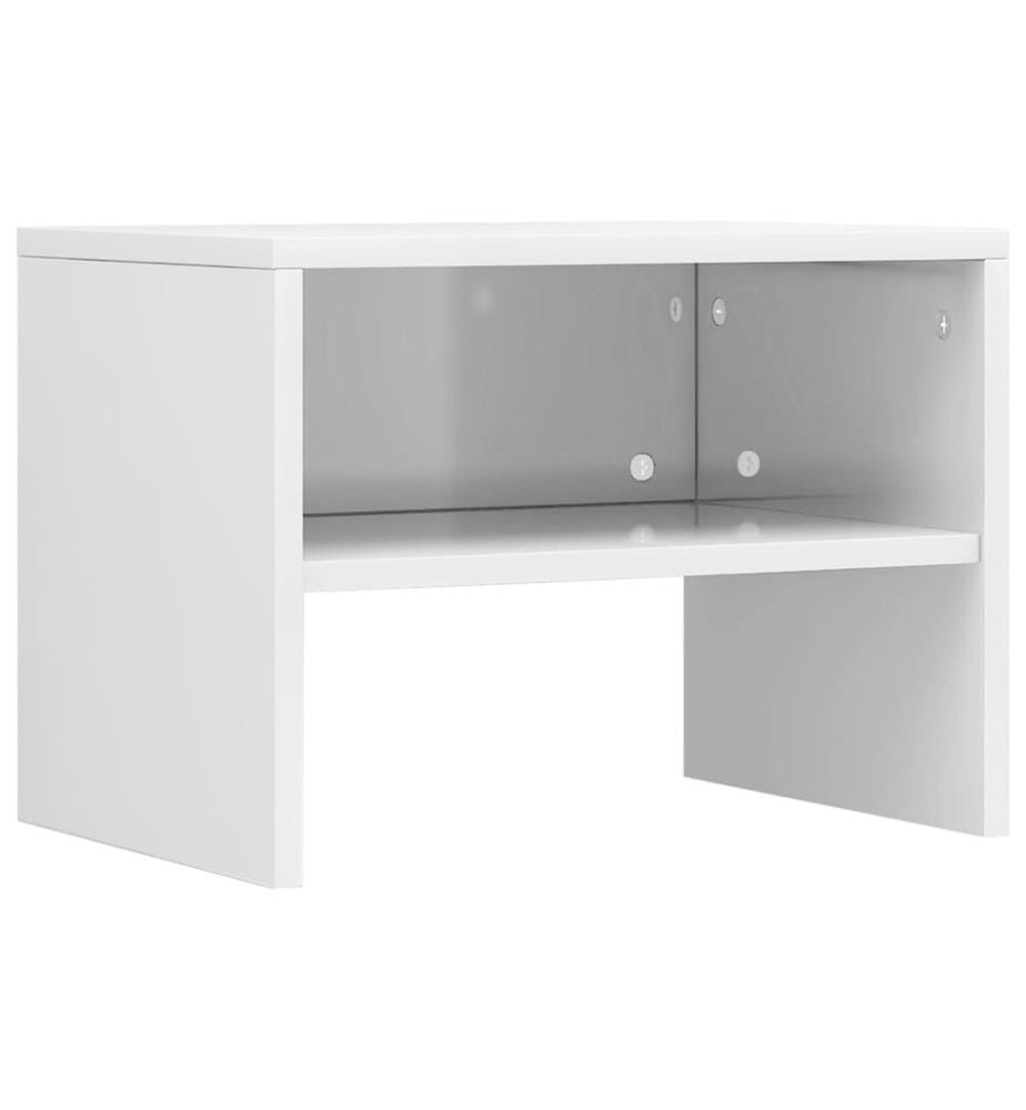 Table de chevet Blanc brillant 40x30x30 cm Bois ingénierie