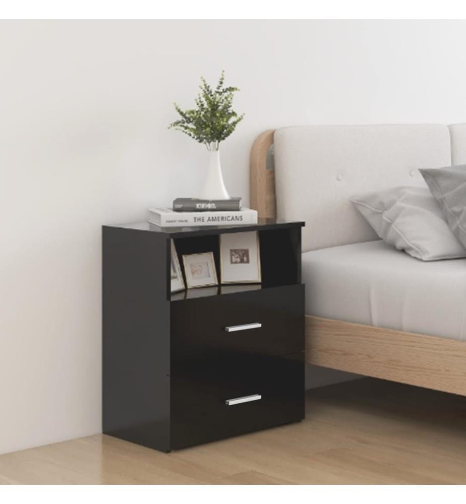Tables de chevet 2 pcs Noir 50x32x60 cm
