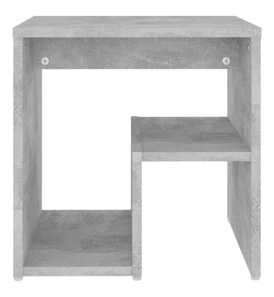 Table de chevet gris béton 40x30x40 cm bois d'ingénierie