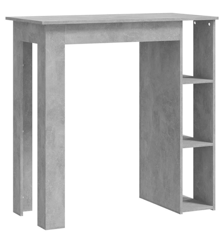 Bartisch mit Regal Betongrau 102x50x103,5 cm Holzwerkstoff