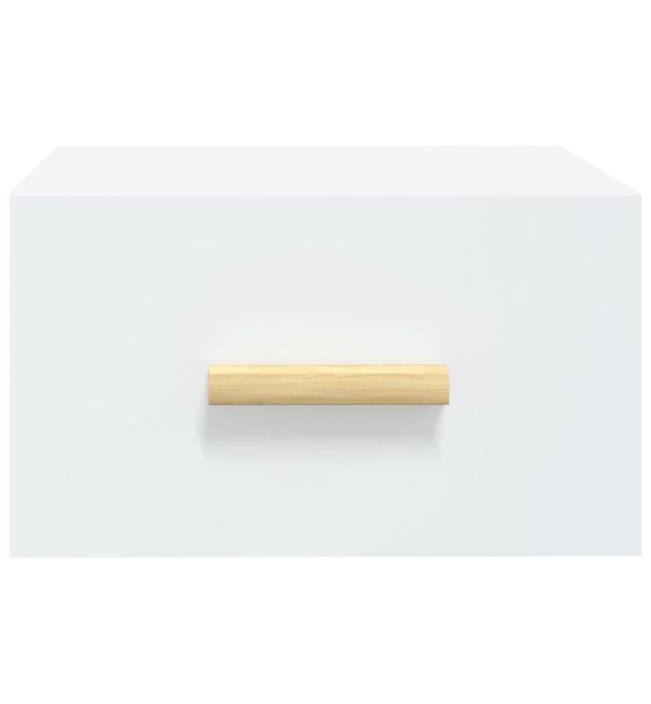 Tables de chevet murales 2 pcs blanc 35x35x20 cm