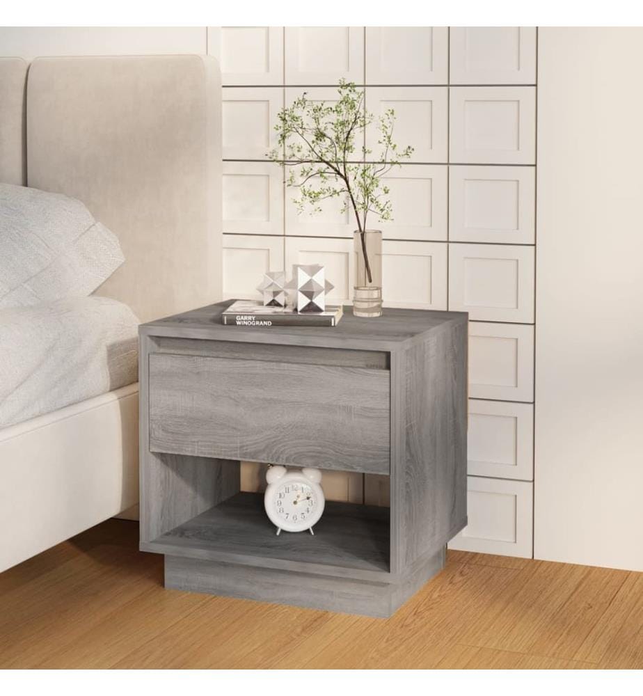 Nachttische 2 Stk. Grau Sonoma 45x34x44 cm Holzwerkstoff