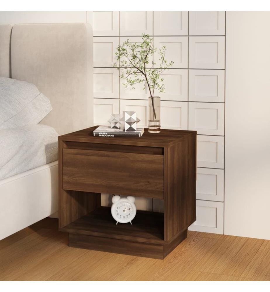 Nachttische 2 Stk. Braun Eichen-Optik 45x34x44 cm Holzwerkstoff