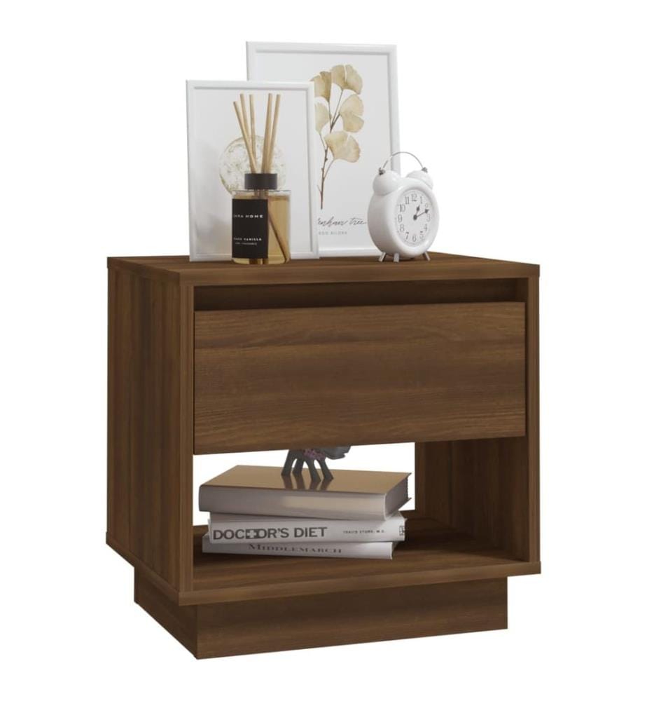 Nachttische 2 Stk. Braun Eichen-Optik 45x34x44 cm Holzwerkstoff