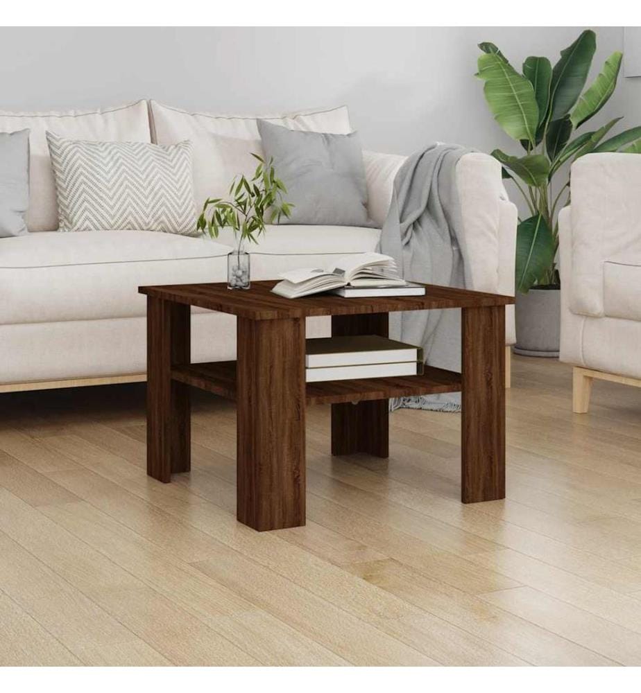 Couchtisch Braun Eichen-Optik 60x60x42 cm Holzwerkstoff
