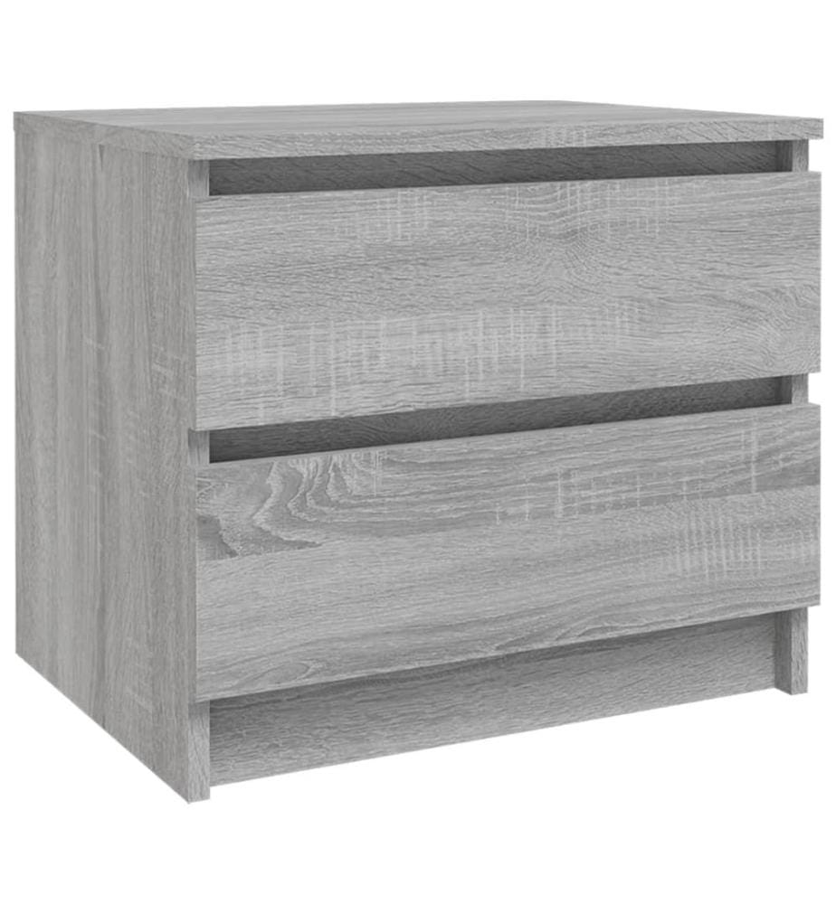 Nachttische 2 Stk. Grau Sonoma 50x39x43,5 cm Holzwerkstoff
