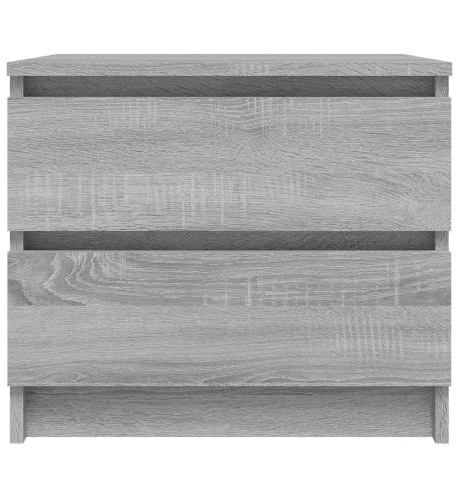 Nachttische 2 Stk. Grau Sonoma 50x39x43,5 cm Holzwerkstoff