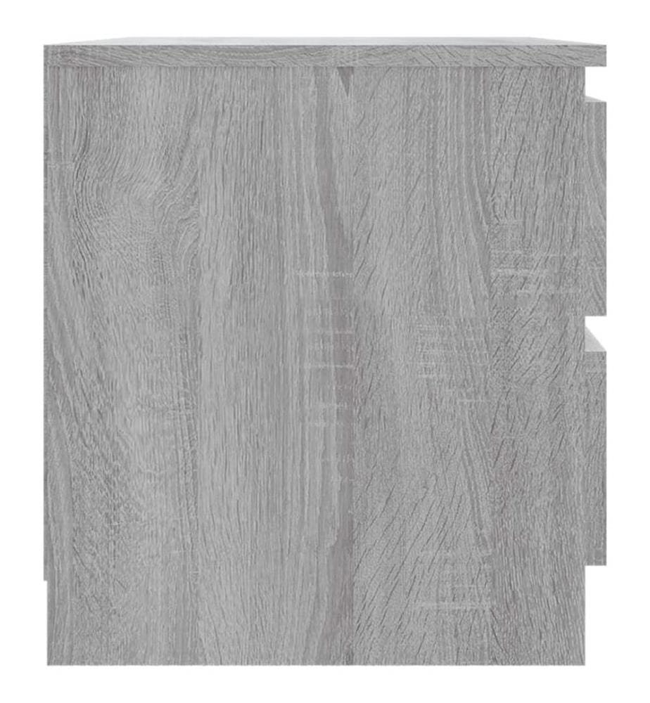 Nachttische 2 Stk. Grau Sonoma 50x39x43,5 cm Holzwerkstoff
