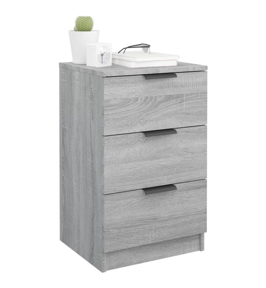 Nachttische 2 Stk. Grau Sonoma 40x36x65 cm