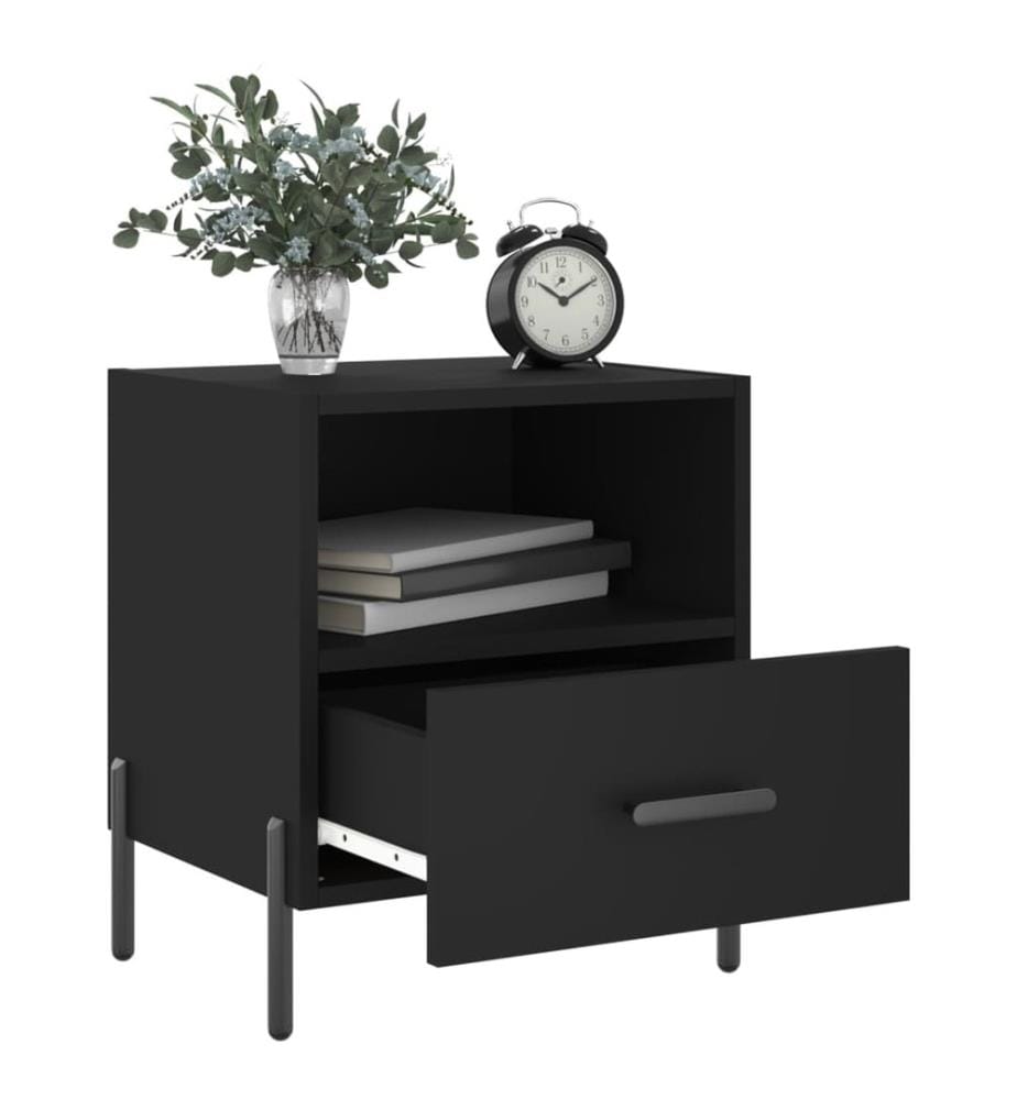Nachttische 2 Stk. Schwarz 40x35x47,5 cm Holzwerkstoff