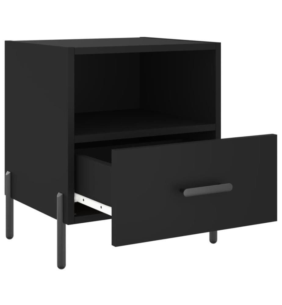 Nachttische 2 Stk. Schwarz 40x35x47,5 cm Holzwerkstoff