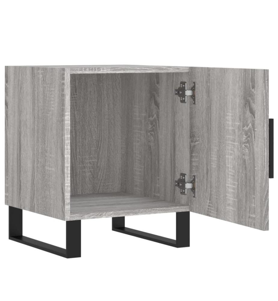 Nachttische 2 Stk. Grau Sonoma 40x40x50 cm Holzwerkstoff