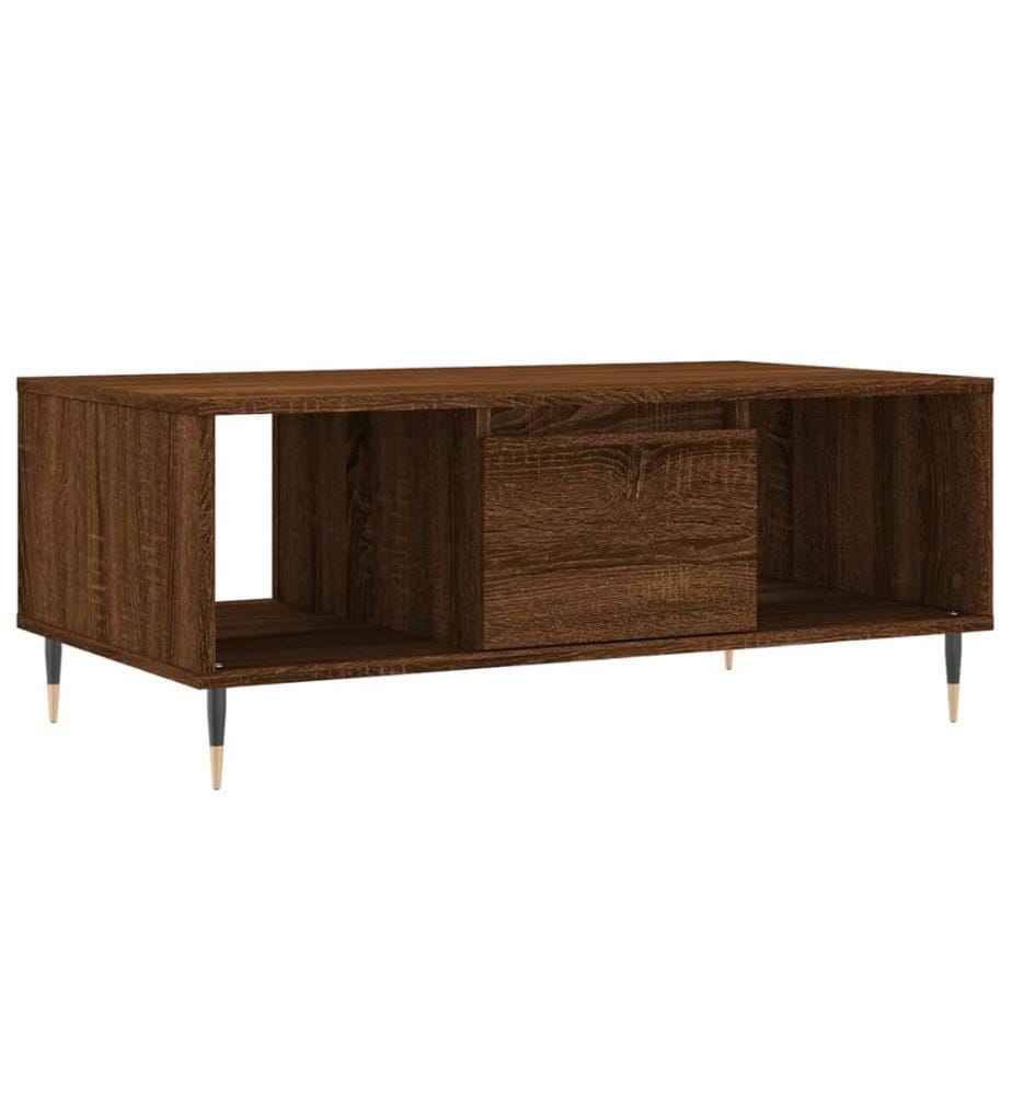 Couchtisch Braun Eichen-Optik 90x50x36,5 cm Holzwerkstoff
