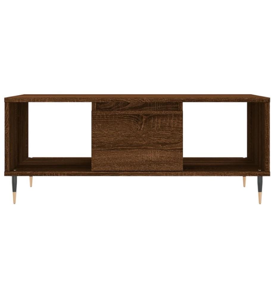 Couchtisch Braun Eichen-Optik 90x50x36,5 cm Holzwerkstoff