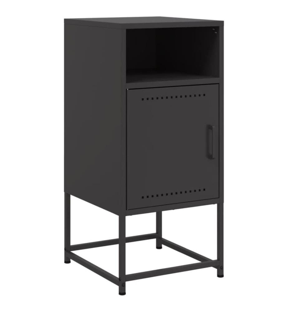 Nachttisch Schwarz 36x39x78 cm Stahl