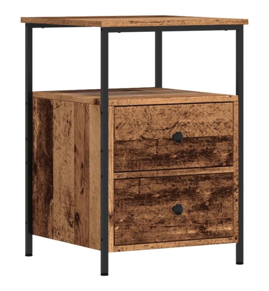 Nachttische 2 Stk. Altholz-Optik 34x35,5x50 cm Holzwerkstoff