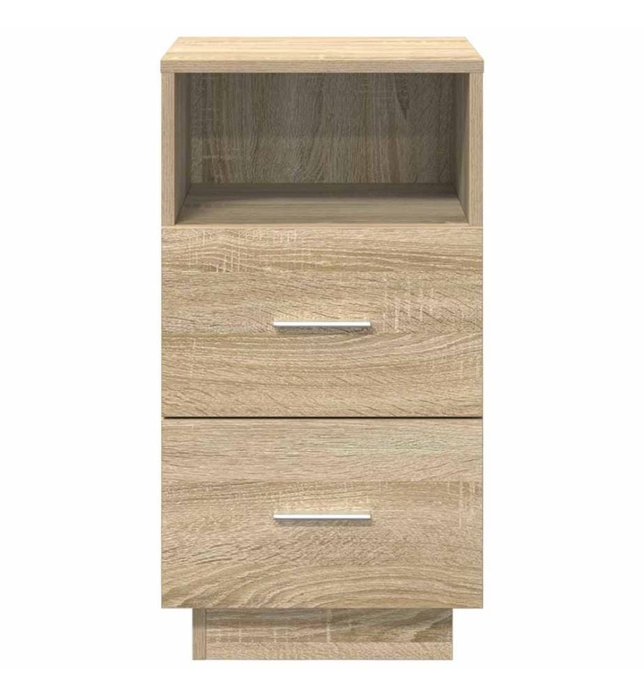 Nachttische 2 Stk. mit 2 Schubladen Sonoma-Eiche 36x36x68 cm