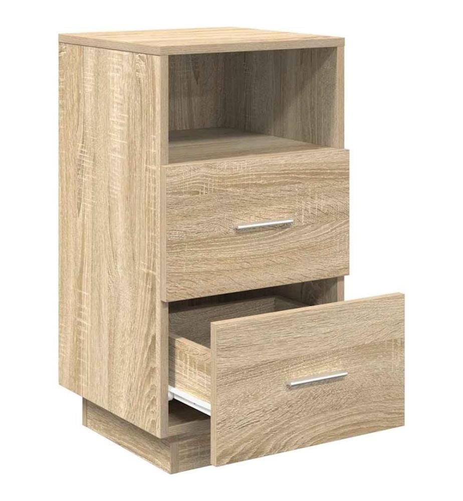 Nachttische 2 Stk. mit 2 Schubladen Sonoma-Eiche 36x36x68 cm