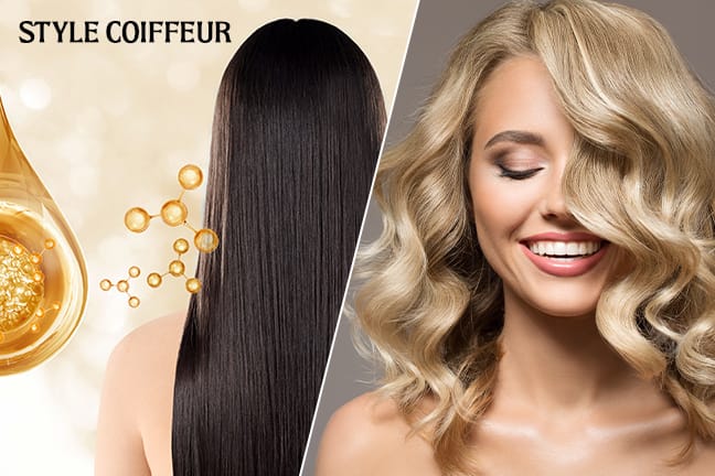 Glättende Keratinbehandlung oder Dauerwelle – optional mit Haarschnitt