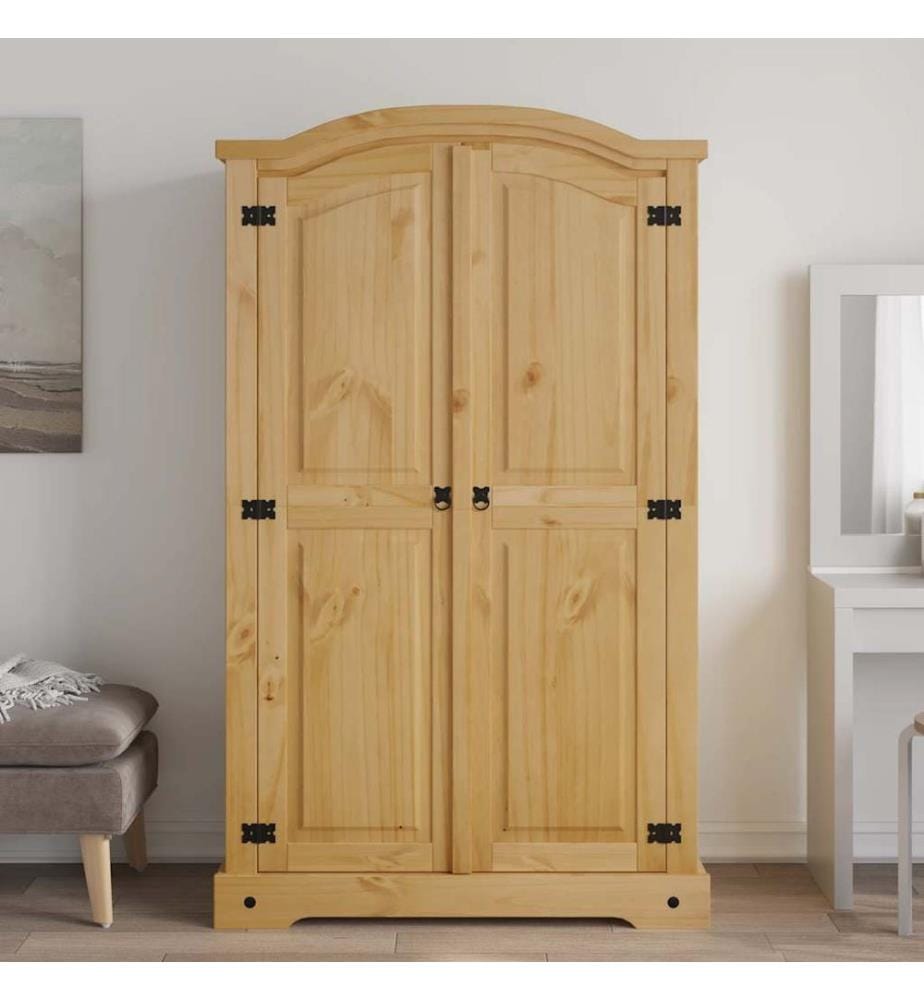 Kleiderschrank Mexiko-Stil Kiefernholz 2 Türen