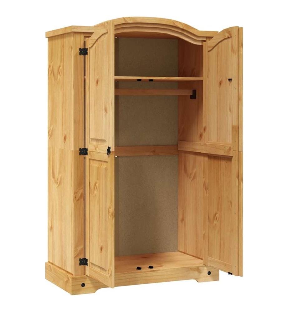 Kleiderschrank Mexiko-Stil Kiefernholz 2 Türen