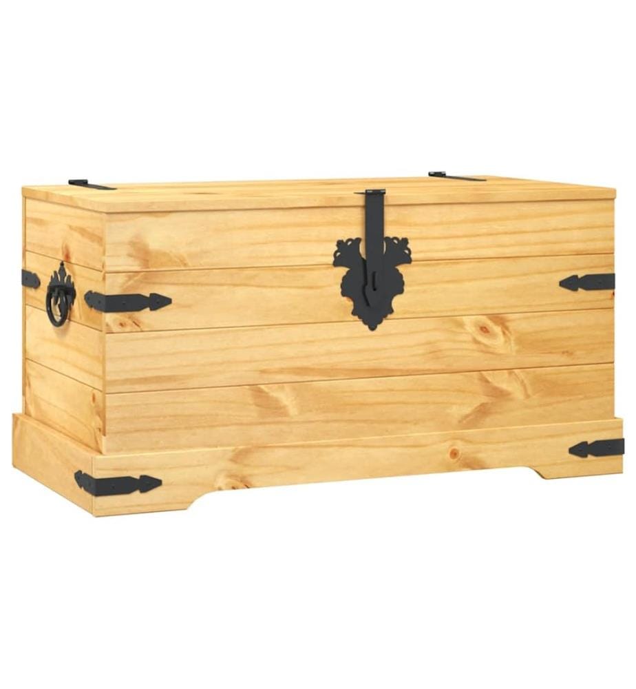 Truhe Mexiko-Stil Kiefernholz 91x49,5x47 cm