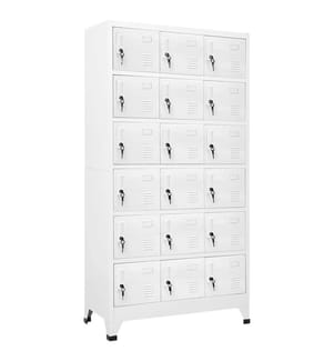 Armoire à casier avec 18 compartiments Métal 90x40x180 cm