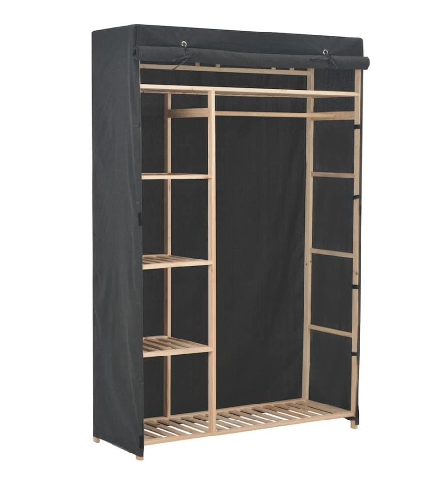 Kleiderschrank Grau 110 x 40 x 170 cm Stoff