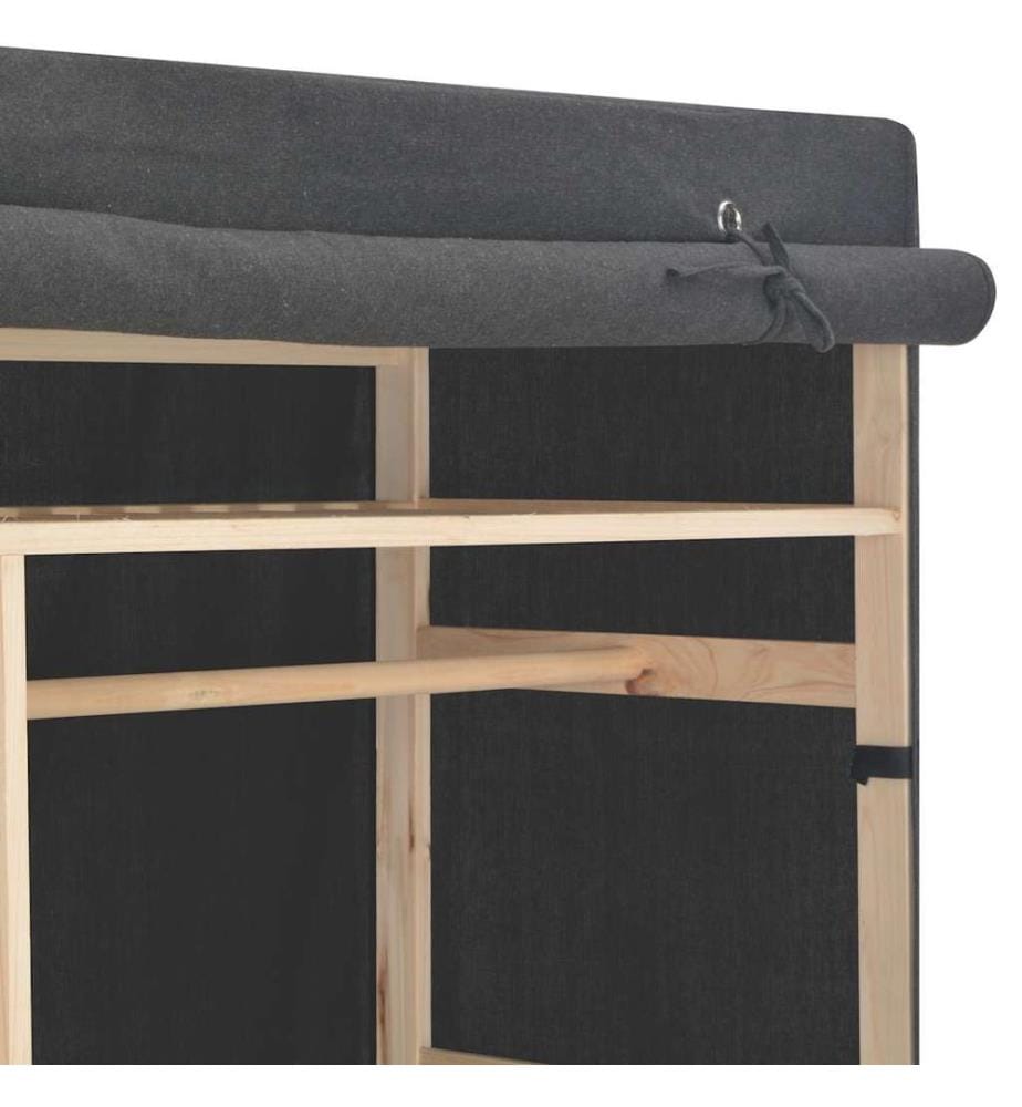 Kleiderschrank Grau 110 x 40 x 170 cm Stoff