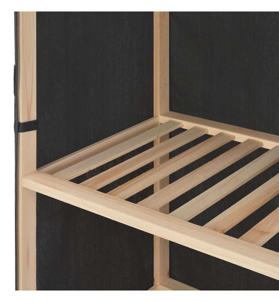 Kleiderschrank Grau 110 x 40 x 170 cm Stoff