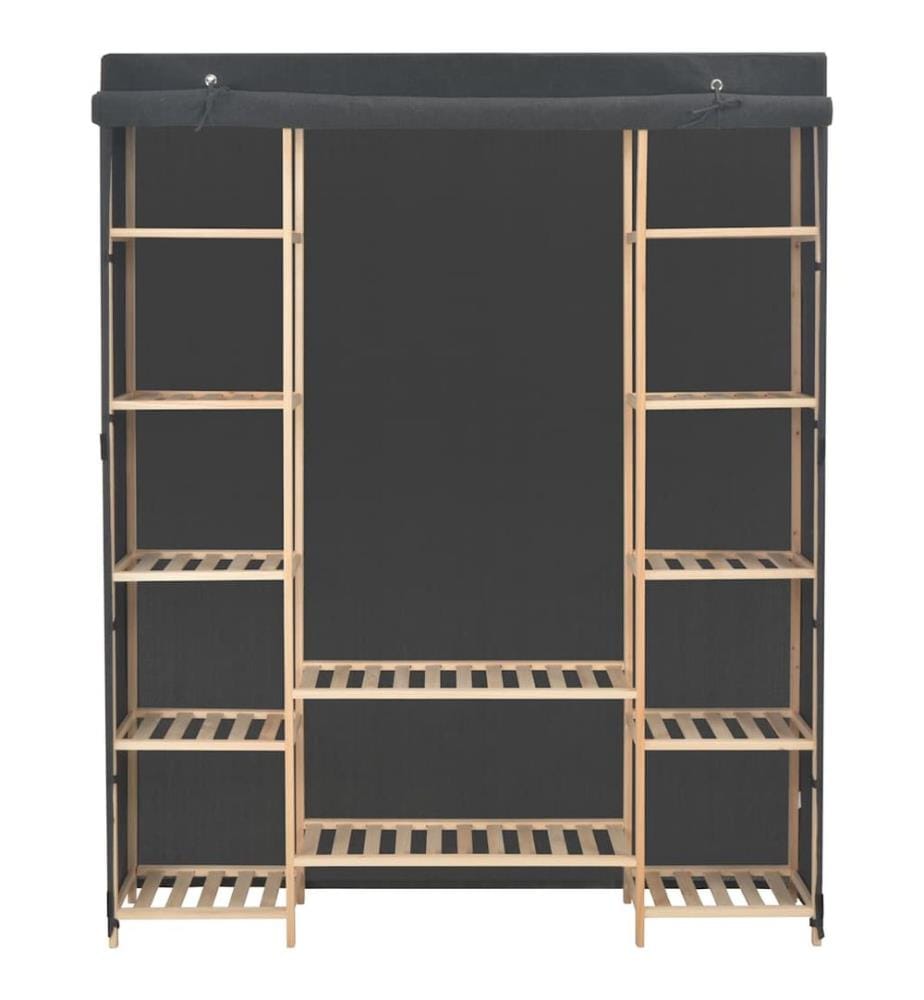 Kleiderschrank Grau 135 x 40 x 170 cm Stoff