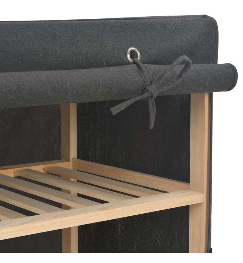 Kleiderschrank Grau 135 x 40 x 170 cm Stoff