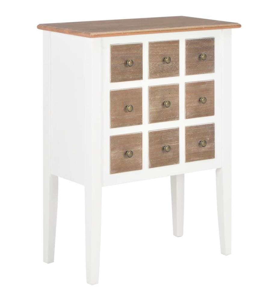 Sideboard Weiss 54x30x80 cm Massivholz