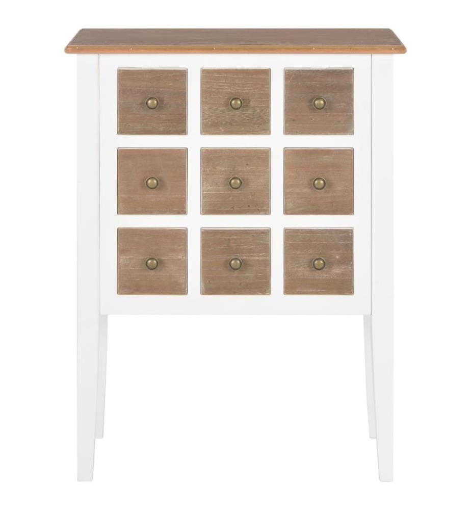 Sideboard Weiss 54x30x80 cm Massivholz